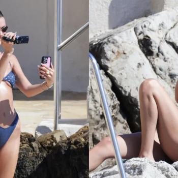 Белла Хадид беззаботно проводит время в бикини у бассейна пятизвездочного отеля во Франции