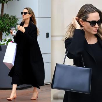 Анджелина Джоли, которая судится с Брэдом Питтом, гуляет по городу в сопровождении 19-летней дочери и сумочки стоимостью целое состояние