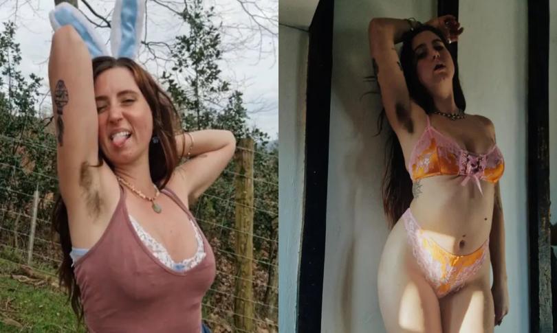 Тиктокерша гордится тем, что не бреет подмышки. Тиктокерша гордится тем, что не бреет подмышки.