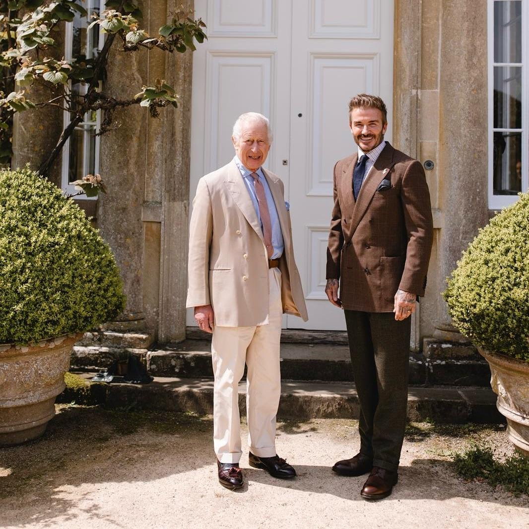 Король Карл III и Дэвид Бекхэм