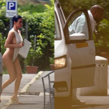 Бьянка Цензори оголилась в крошечном купальнике на встрече по производству одежды с Канье Уэстом