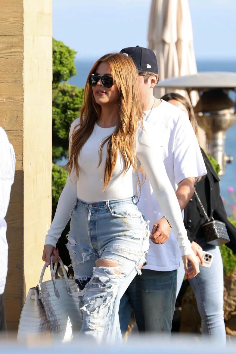 Хлоя Кардашьян и Тристан Томпсон за обедом