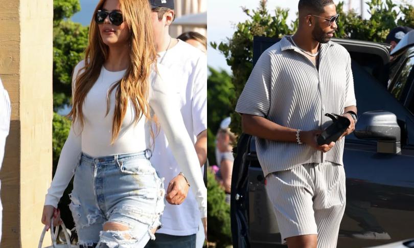 Хлоя Кардашьян и Тристан Томпсон за обедом