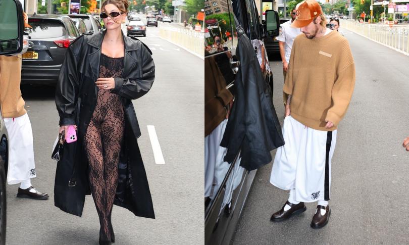 Хейли Бибер в кружевном боди демонстрирует свой беременный живот