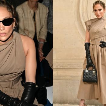 Одинокая Дженнифер Лопес на очень высоких каблуках блистает на показе модного дома Dior