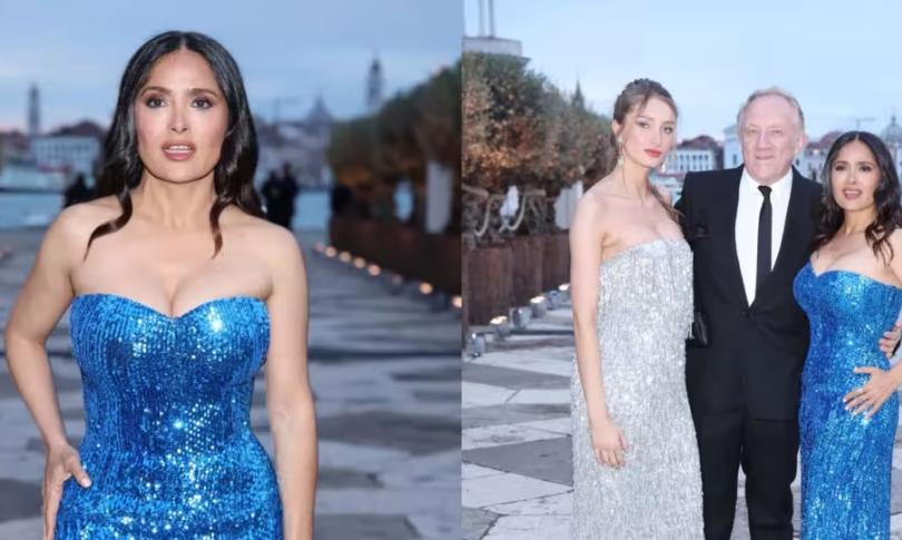 Сальма Хайек выставляет напоказ свою падчерицу в Венеции Сальма Хайек выставляет напоказ свою падчерицу в Венеции