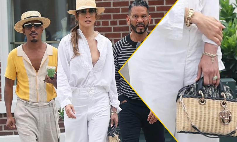 Дженнифер Лопес в браслете с инициалами Бена Аффлека