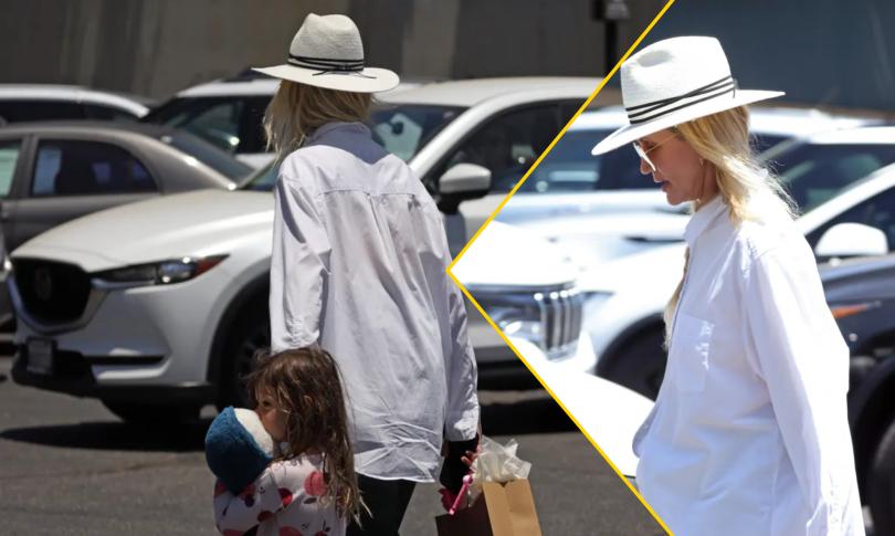 Кэмерон Диас избегает папарацци во время прогулки с дочерью