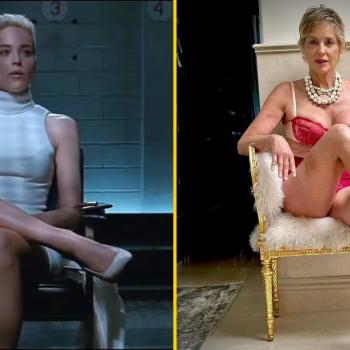 66-летняя Шэрон Стоун воссоздает свою культовую сцену из «Основного инстинкта»