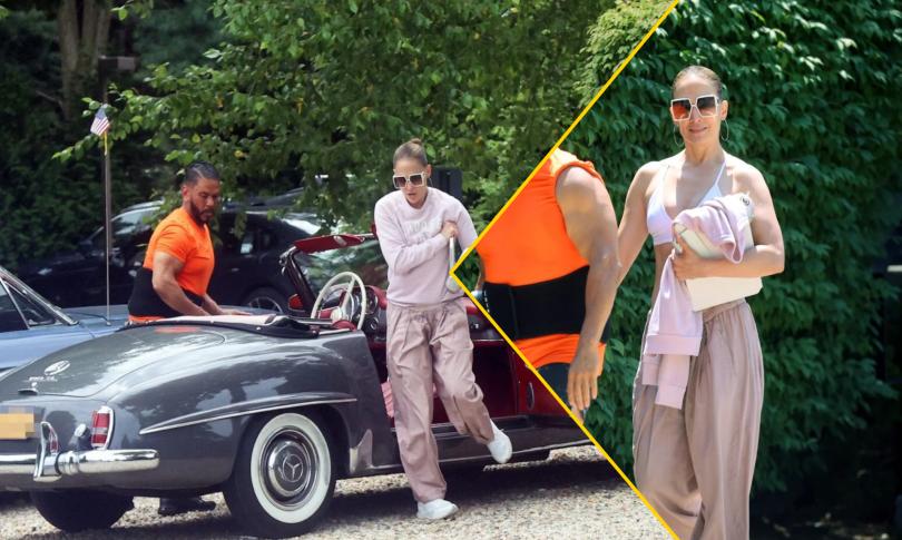 Дженнифер Лопес на прогулке с другим мужчиной