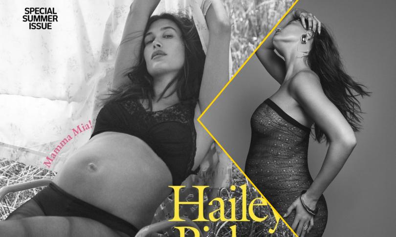 Хейли Бибер демонстрирует свой беременный живот в новой фотосессии