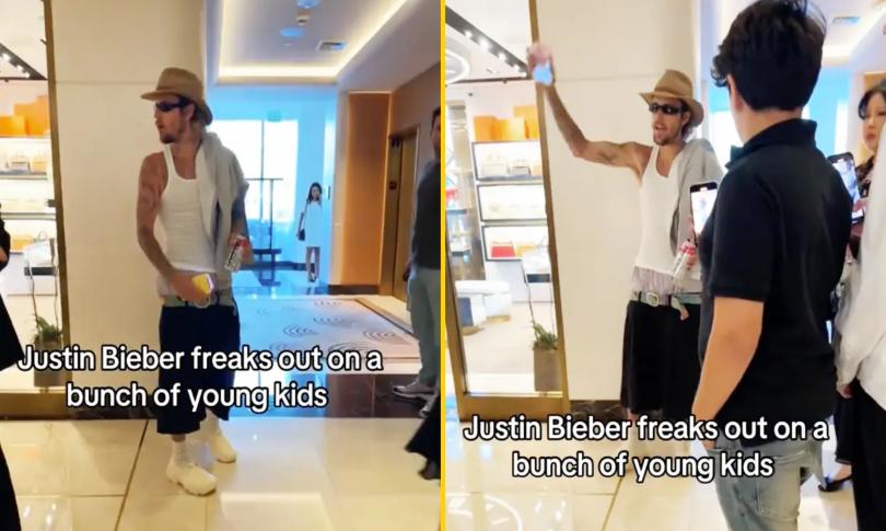 Джастин Бибер отчитал группу подростков Джастин Бибер отчитал группу подростков