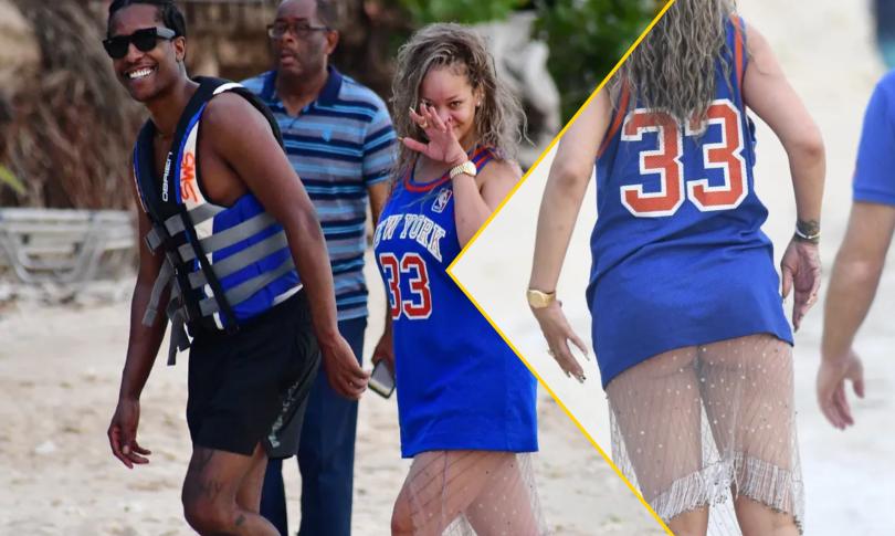 Рианна светит ягодицами на пляже