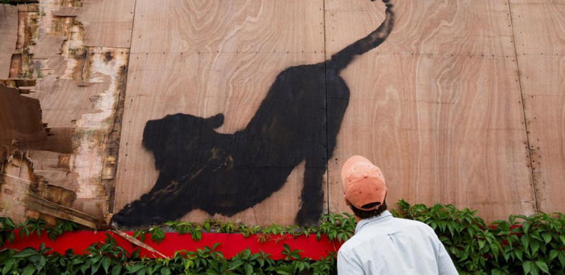 Последнюю работу Бэнкси удалили через несколько часов после презентации