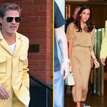 Брэд Питт и его возлюбленная, которая на 27 лет младше его, на улицах Нью-Йорка