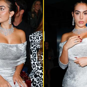 Джорджина Родригес, в дорогих украшениях, посещает Неделю моды в Париже