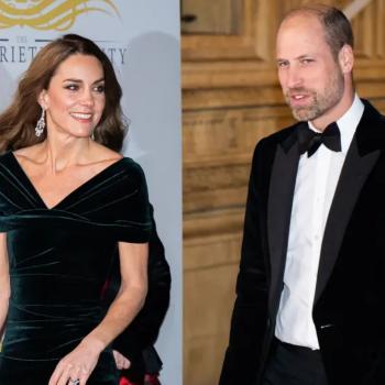 Элегантная герцогиня Кейт в сопровождении принца Уильяма направляется на Королевский гала-концерт варьете