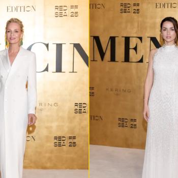 Звезды демонстрируют элегантные наряды в очередной день арабского фестиваля: Дакота Джонсон, Ума Турман, Ана де Армас