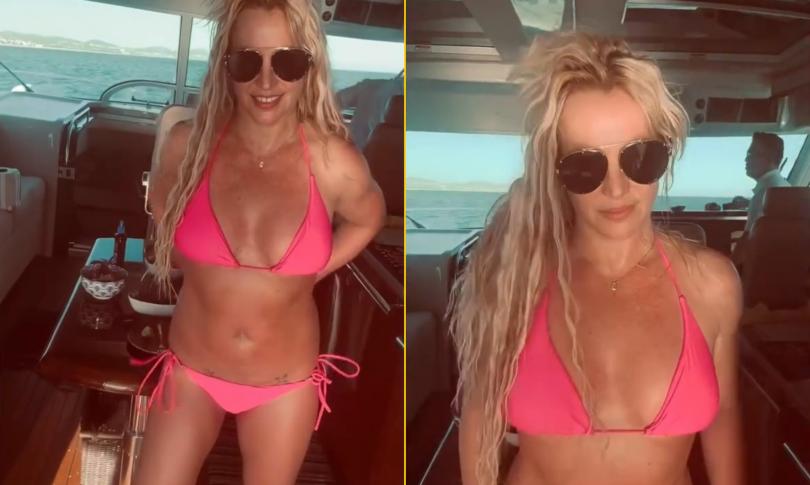 Бритни Спирс на яхте в бикини