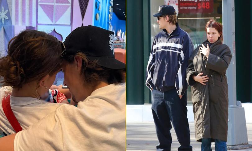 Милли Бобби Браун на прогулке с мужем Джейком Бонджови и дочерью