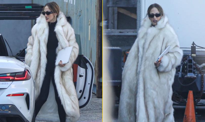 Дженнифер Лопес ходит по делам в огромной меховой шубе Дженнифер Лопес ходит по делам в огромной меховой шубе