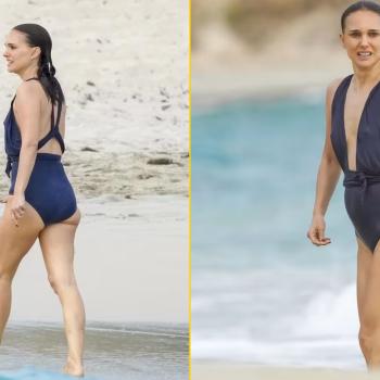 Естественная красота Натали Портман: плещется в океане