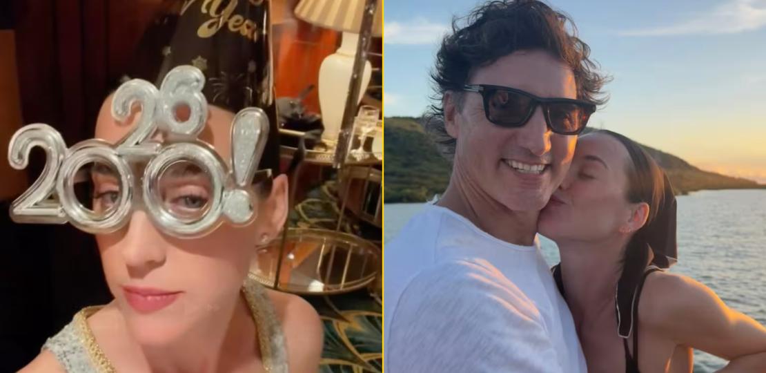 Поцелуй на закате и ёлка на плече:Кэти Перри показала первые «Праздничные денёчки» с Джастином Трюдо