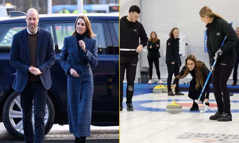 Уильям и Кейт играли в кёрлинг