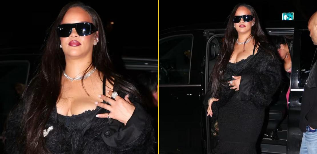 Рианна, украшенная бриллиантами, демонстрирует глубокий вырез на платье в Париже