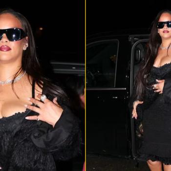 Рианна, украшенная бриллиантами, демонстрирует глубокий вырез на платье в Париже