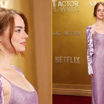 Эмма Стоун вышла в кардигане на красную дорожку SAG Awards 2026