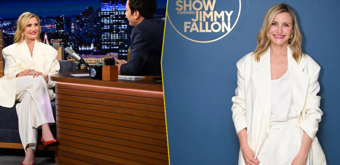 Кэмерон Диаз выбрала для шоу Джимми Фэллона расслабленный, но точный образ