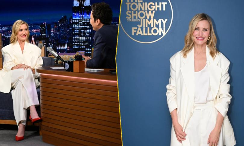 Кэмерон Диаз выбрала для шоу Джимми Фэллона расслабленный, но точный образ